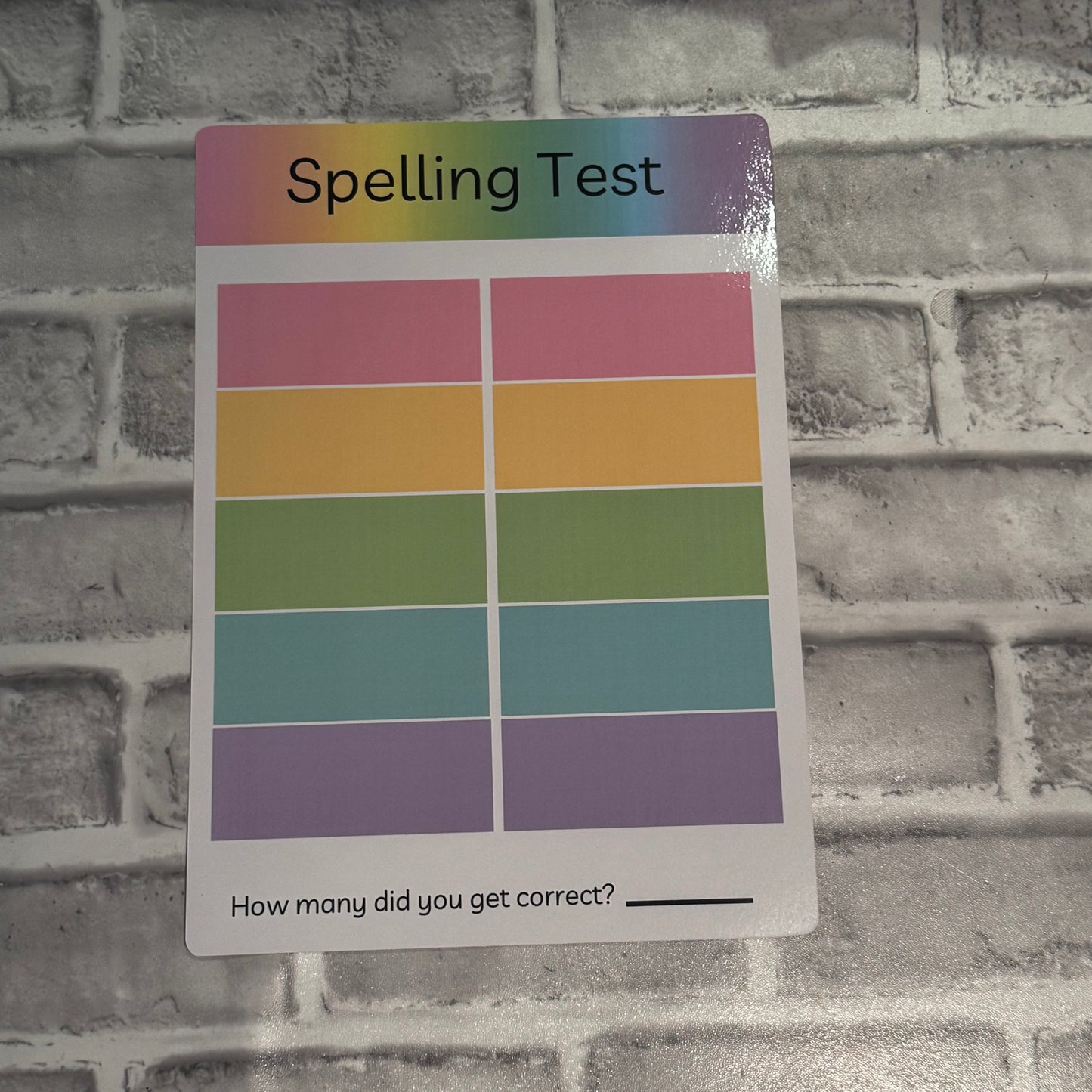 Spelling mats double sided