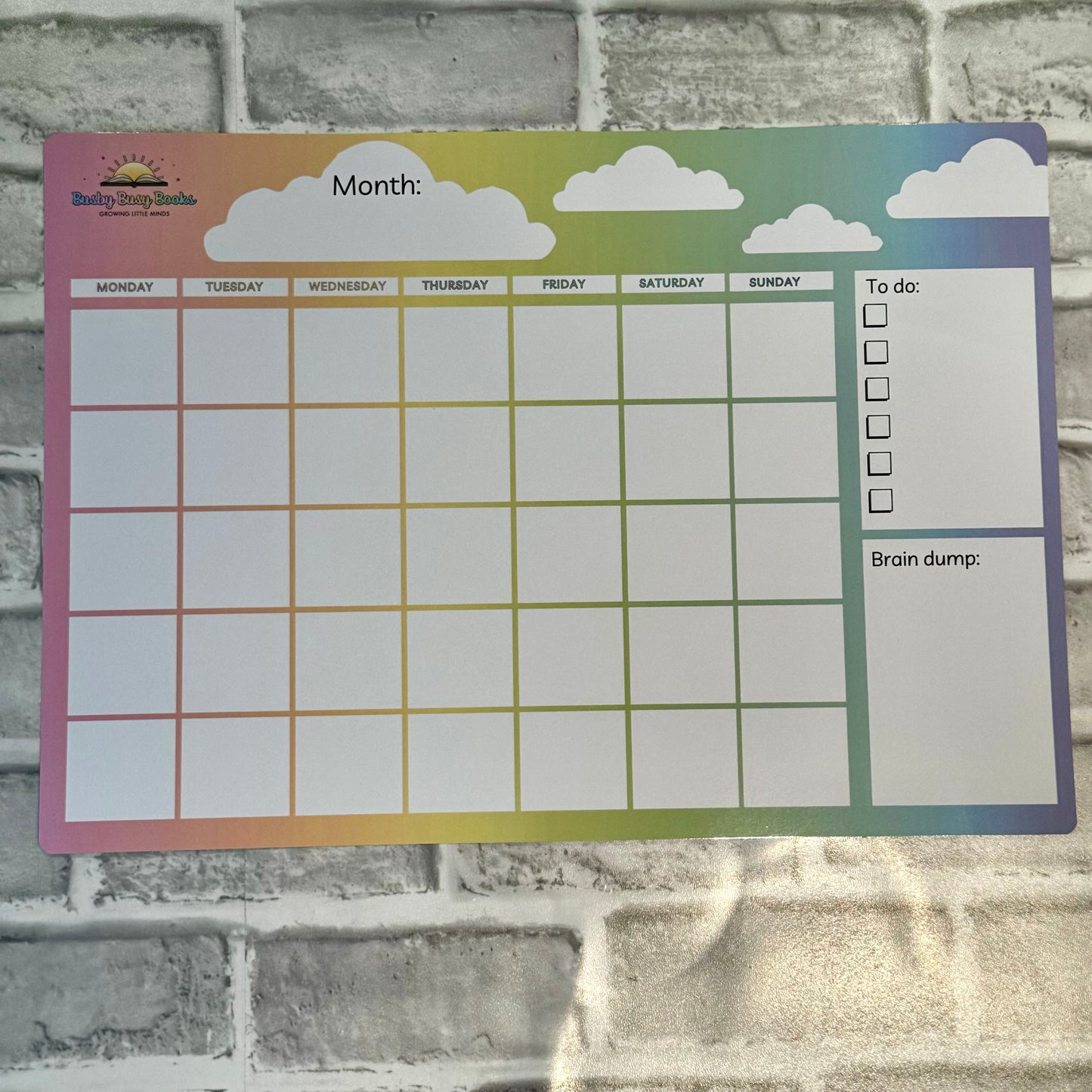 Weekly & Monthly Planner Organisation Chart