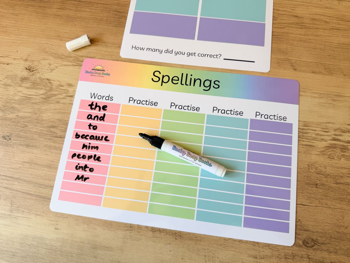Spelling practice mat for children