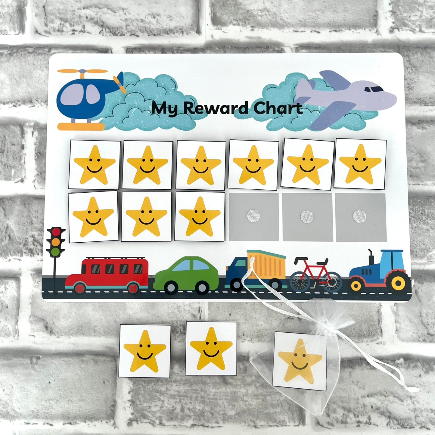 Reward Chart - Transport Theme