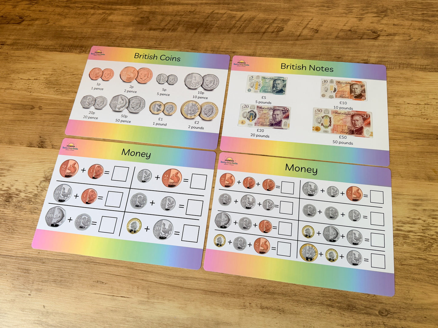 Money mat for KS1 maths, coins and notes