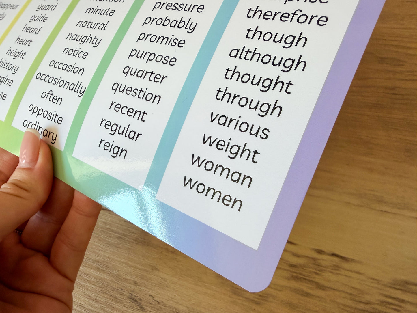 Year 3 and 4 common exception words mat
