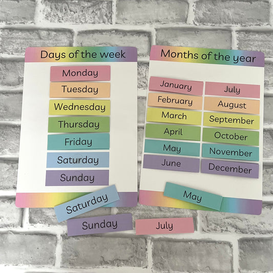 Days of the week & Months of the year Mats