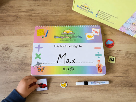 KS1 busy book for ages 6-8 with reusable velcro activities