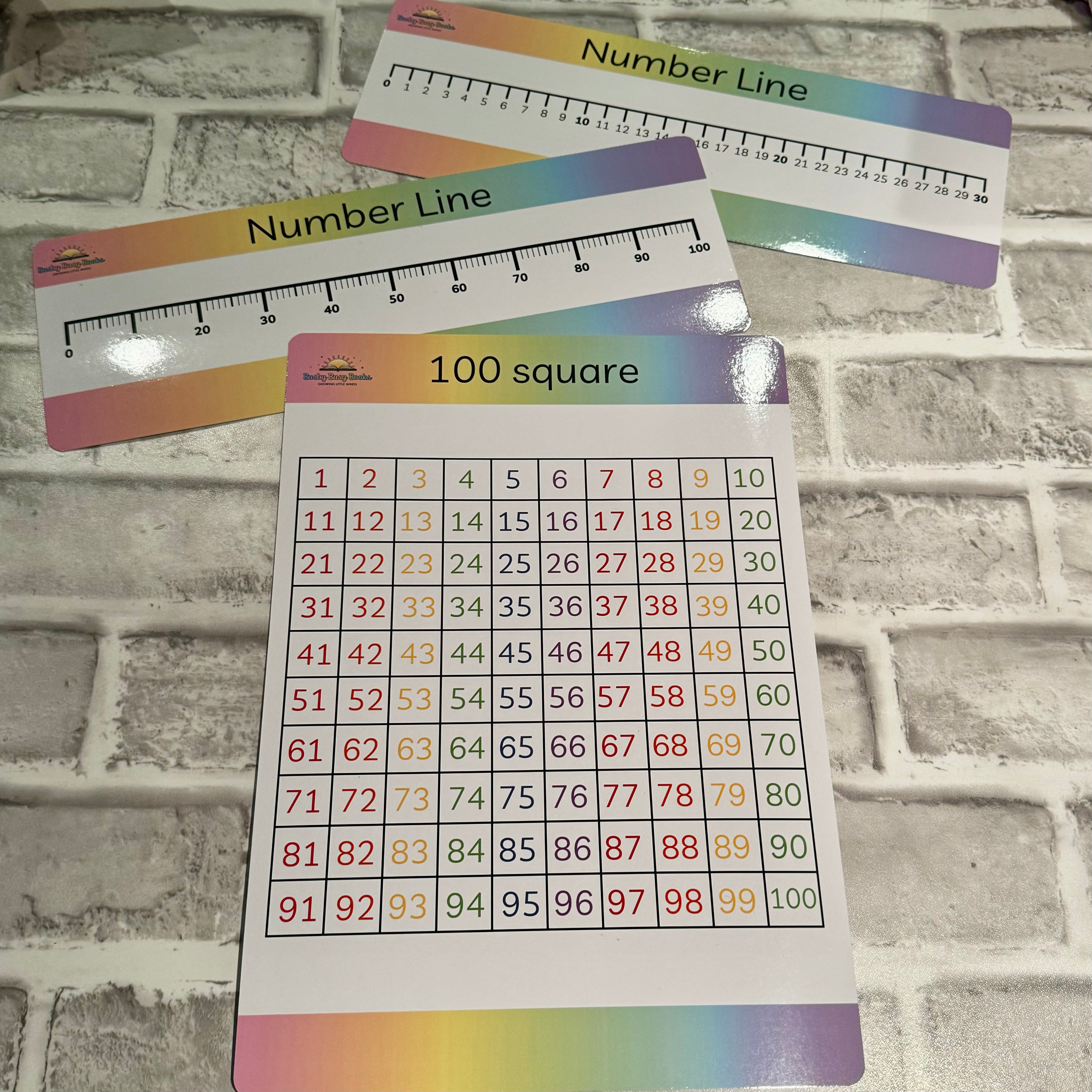 100 square / Number Lines – Busby Busy Books