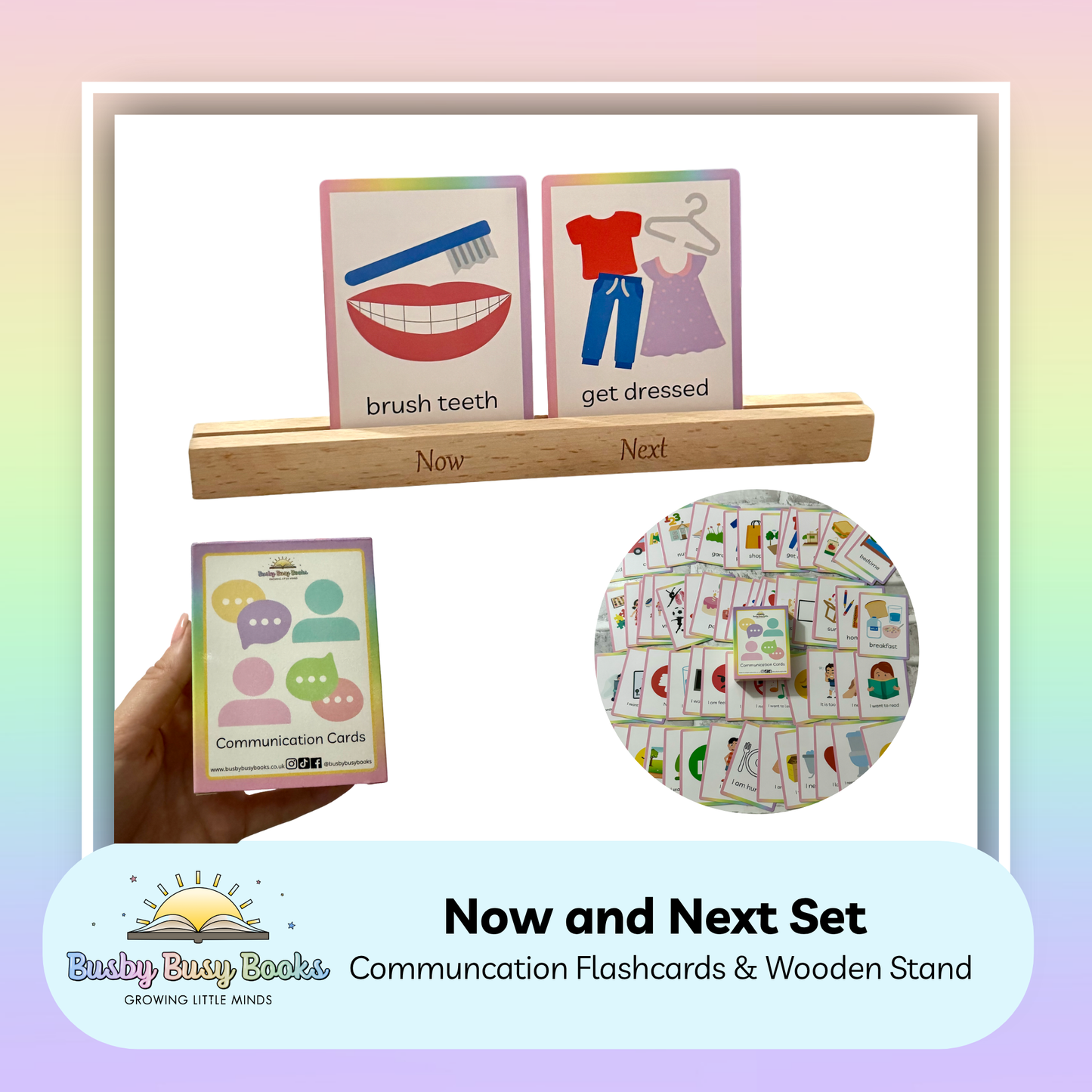 Now, Then & Next / Now & Next Stand & Flashcard Set