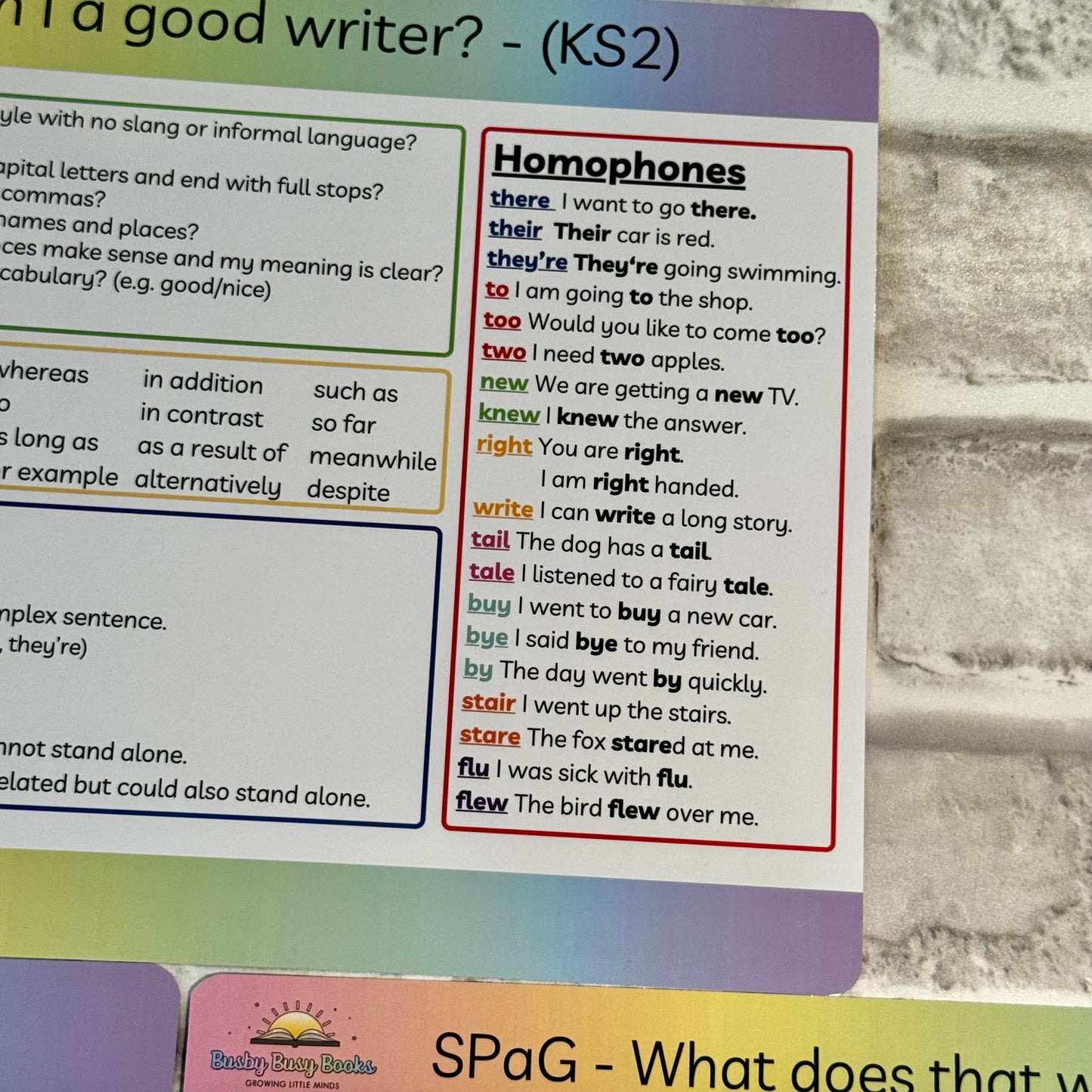 Spelling Punctuation & Grammar (SPAG) KS2