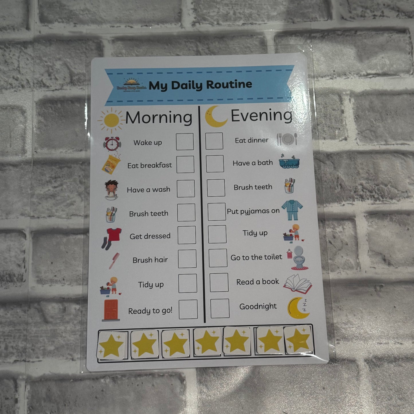 Daily routine chart (old style)