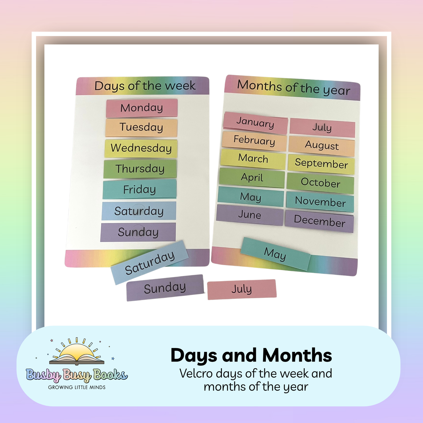Days of the week & Months of the year Mats
