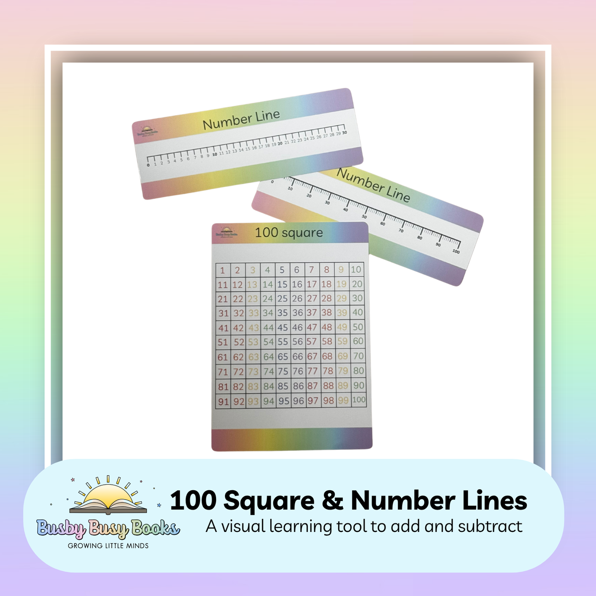 100 Square & Number Line Mats KS1 | Busby Busy Books
