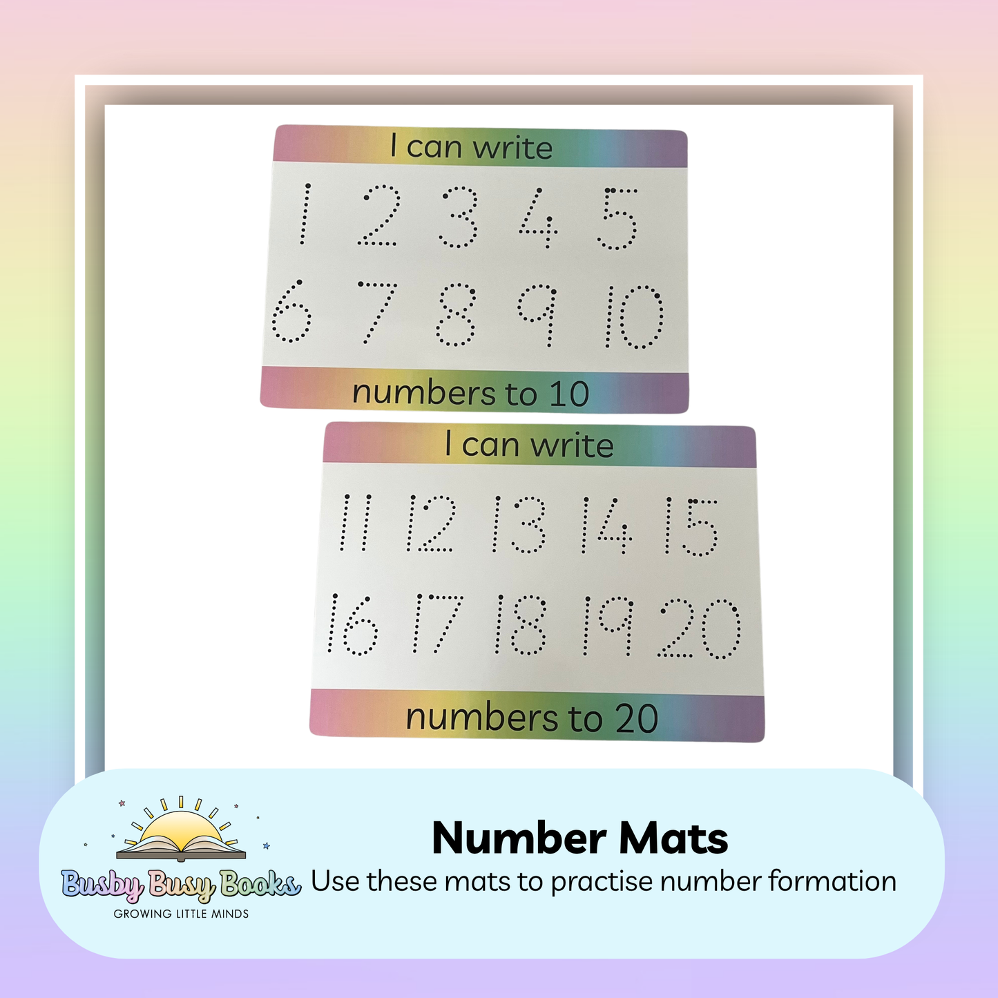 I Can Write Numbers Mats
