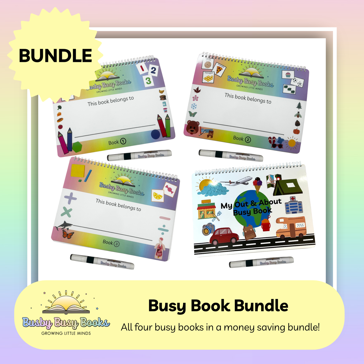 4 x Busy Book Bundle