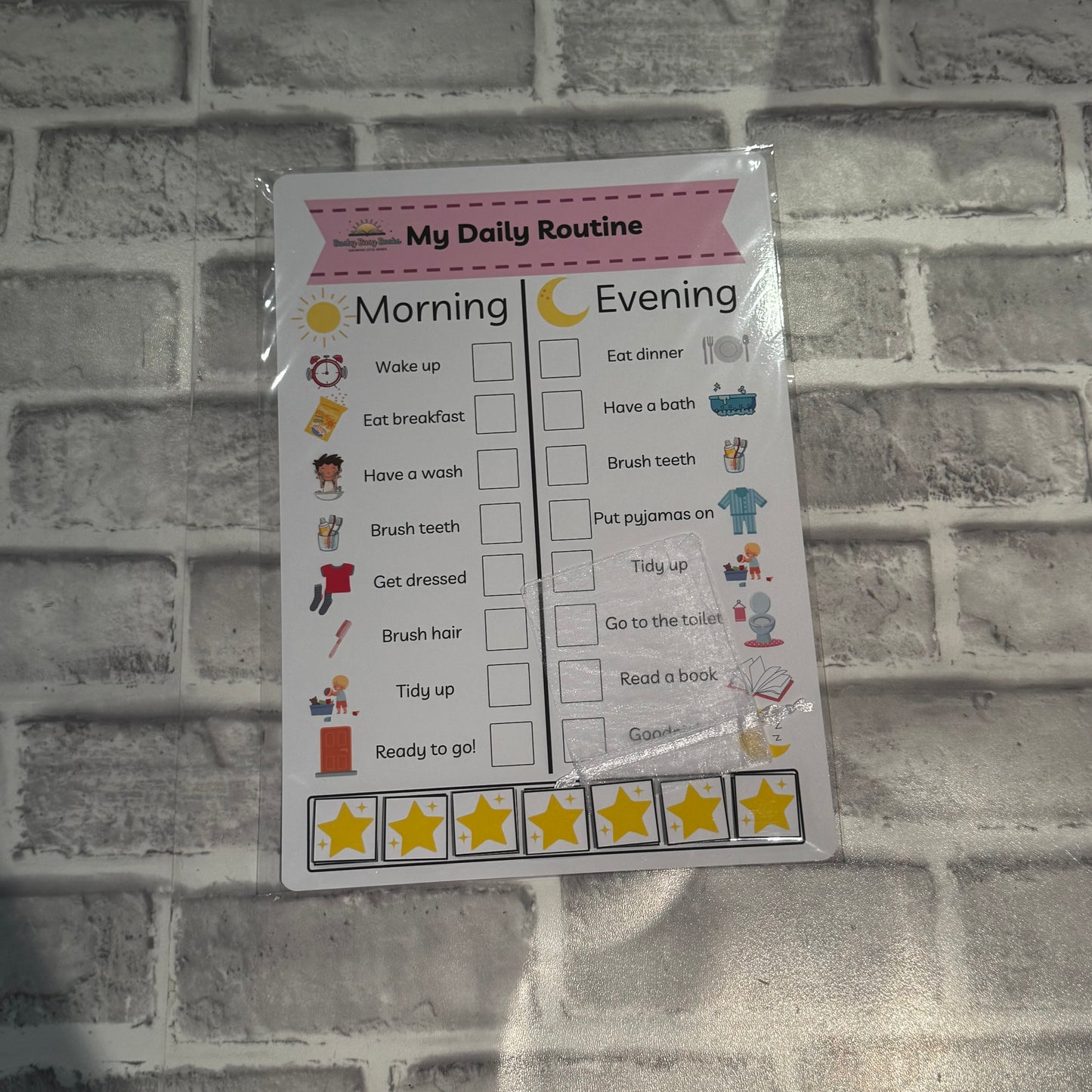 Daily routine chart (old style)