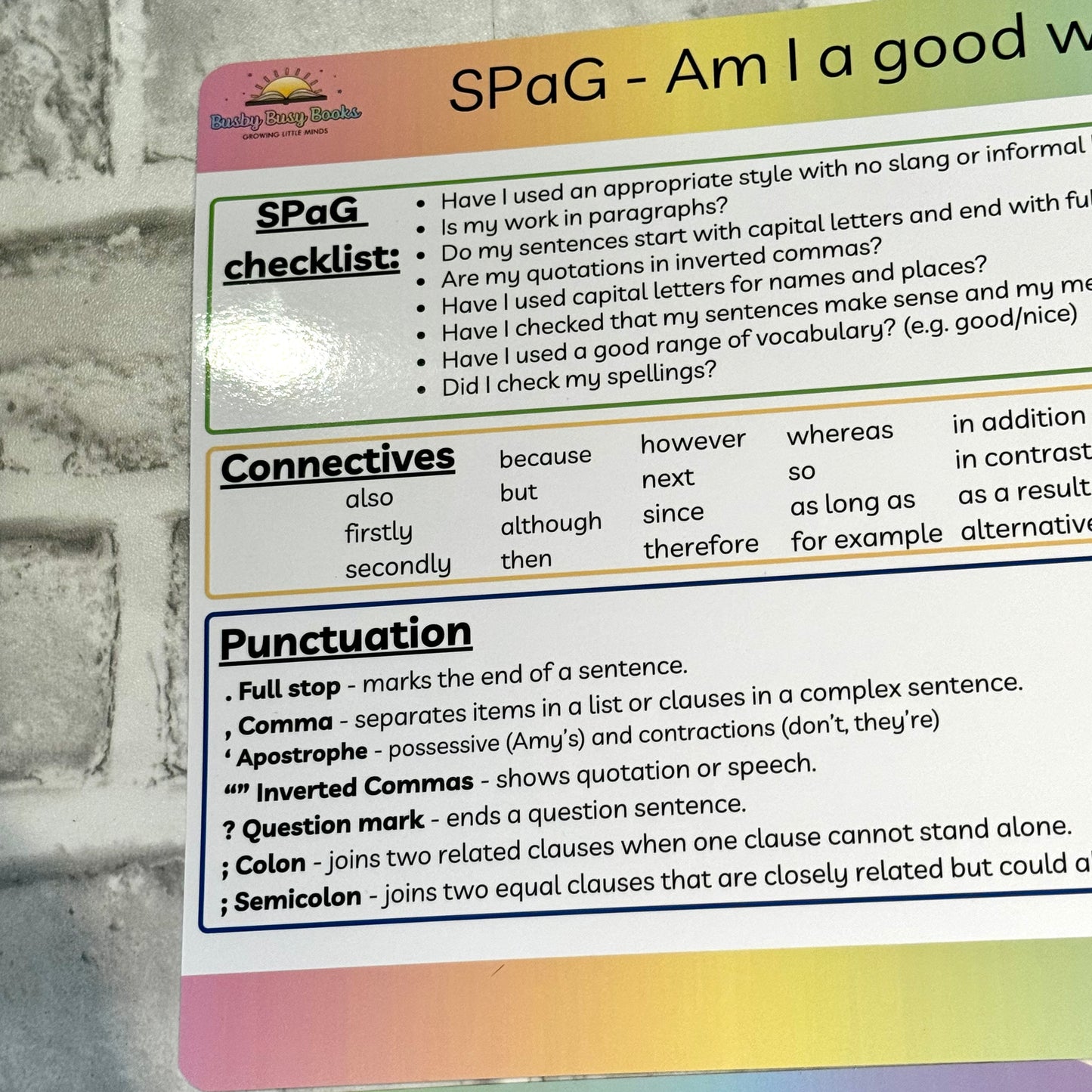 Spelling Punctuation & Grammar (SPAG) KS2