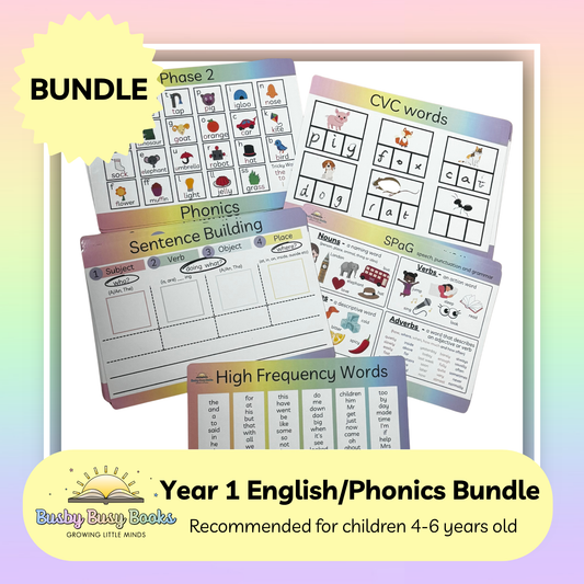 KS1 - English writing phonics bundle - Year 1 - 5-6 years