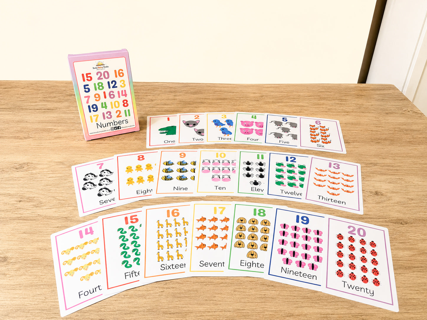 Number flashcards for early maths, laminated and reusable