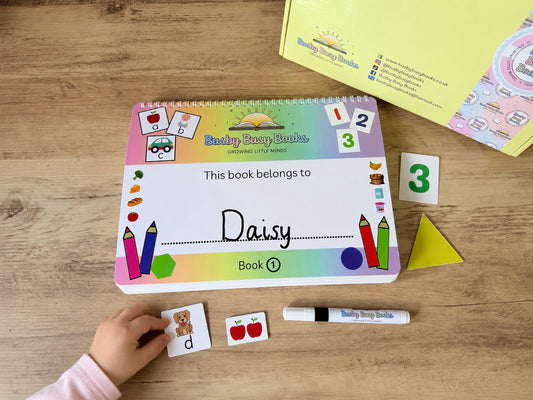 Toddler busy book with reusable velcro activity pages for ages 2-4