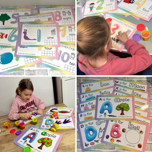 Bundle Playdough Mats - number & alphabet