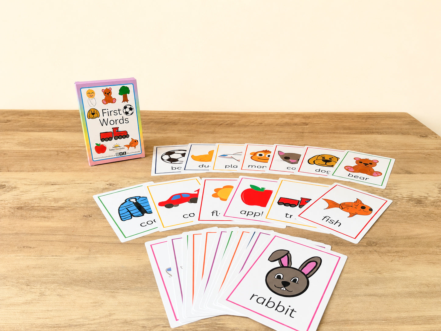First words flashcards for toddlers learning to talk