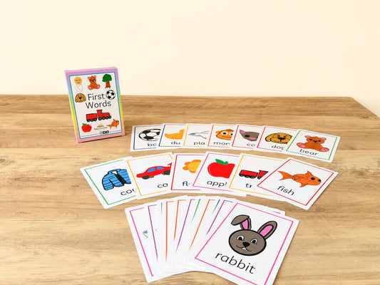 First words flashcards for toddlers learning to talk