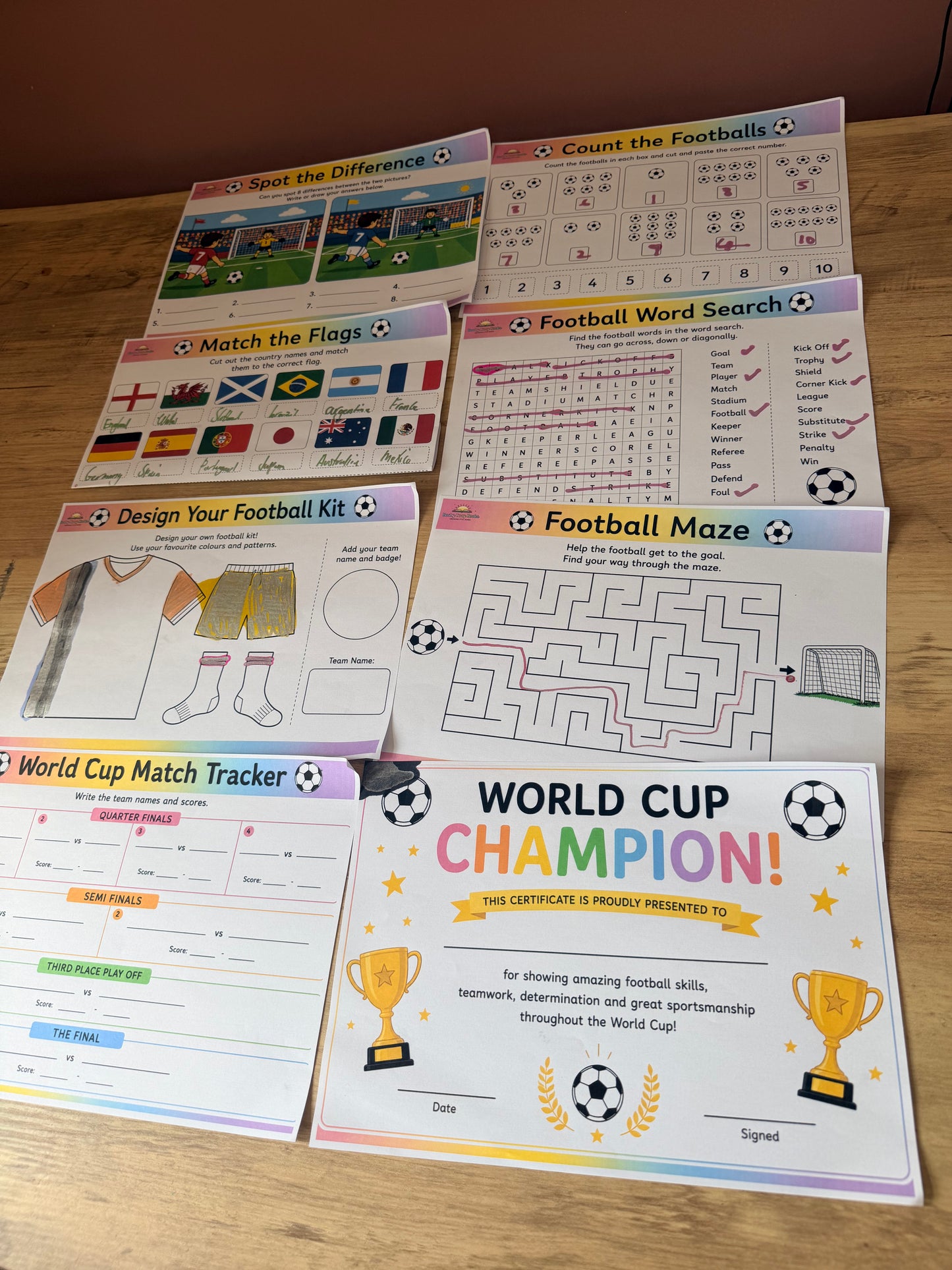 FREE World Cup Activity Pack | 8 Printable Football Activities (PDF Download)