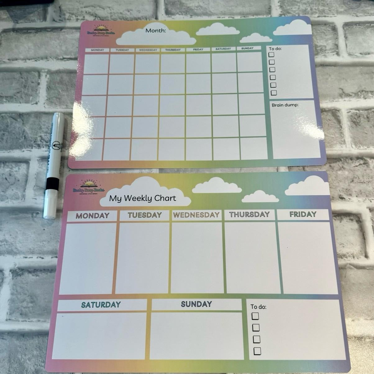 Weekly & Monthly Planner Organisation Chart