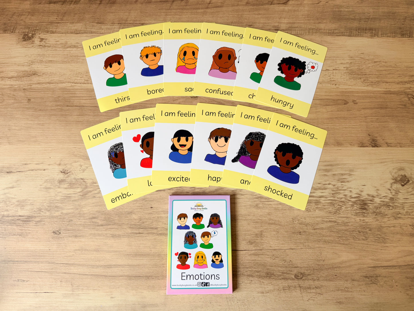 Emotions flashcards for helping children share their feelings
