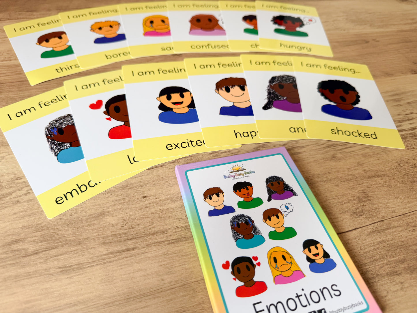 Emotions flashcards for helping children share their feelings