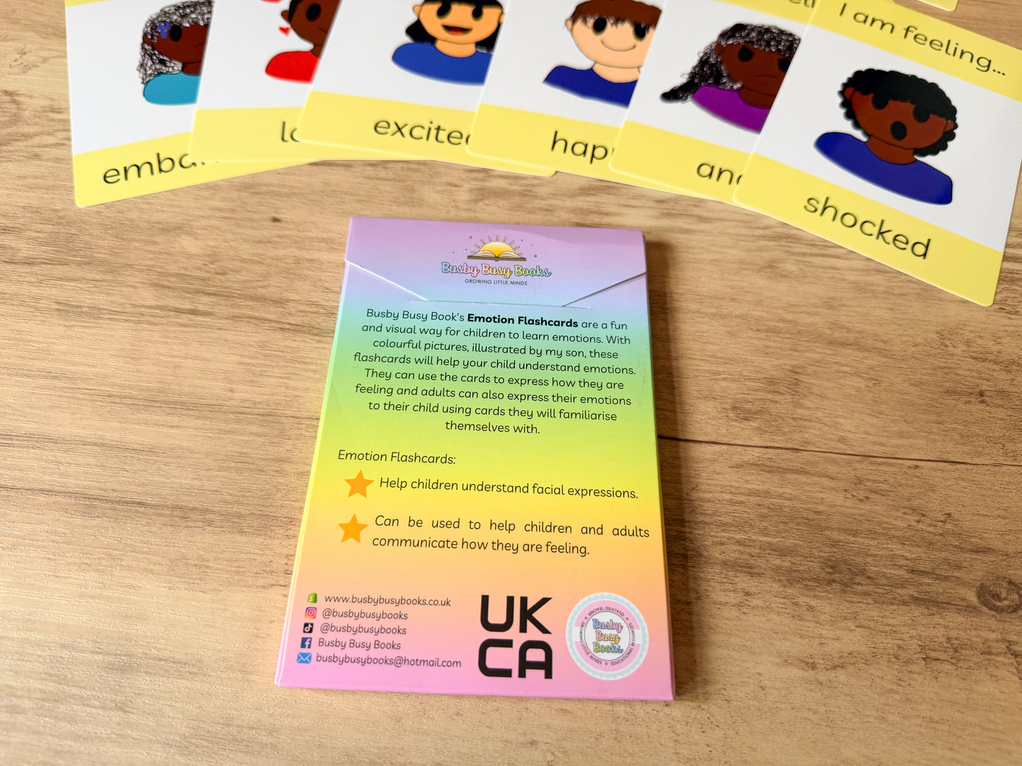 Emotions flashcards for helping children share their feelings