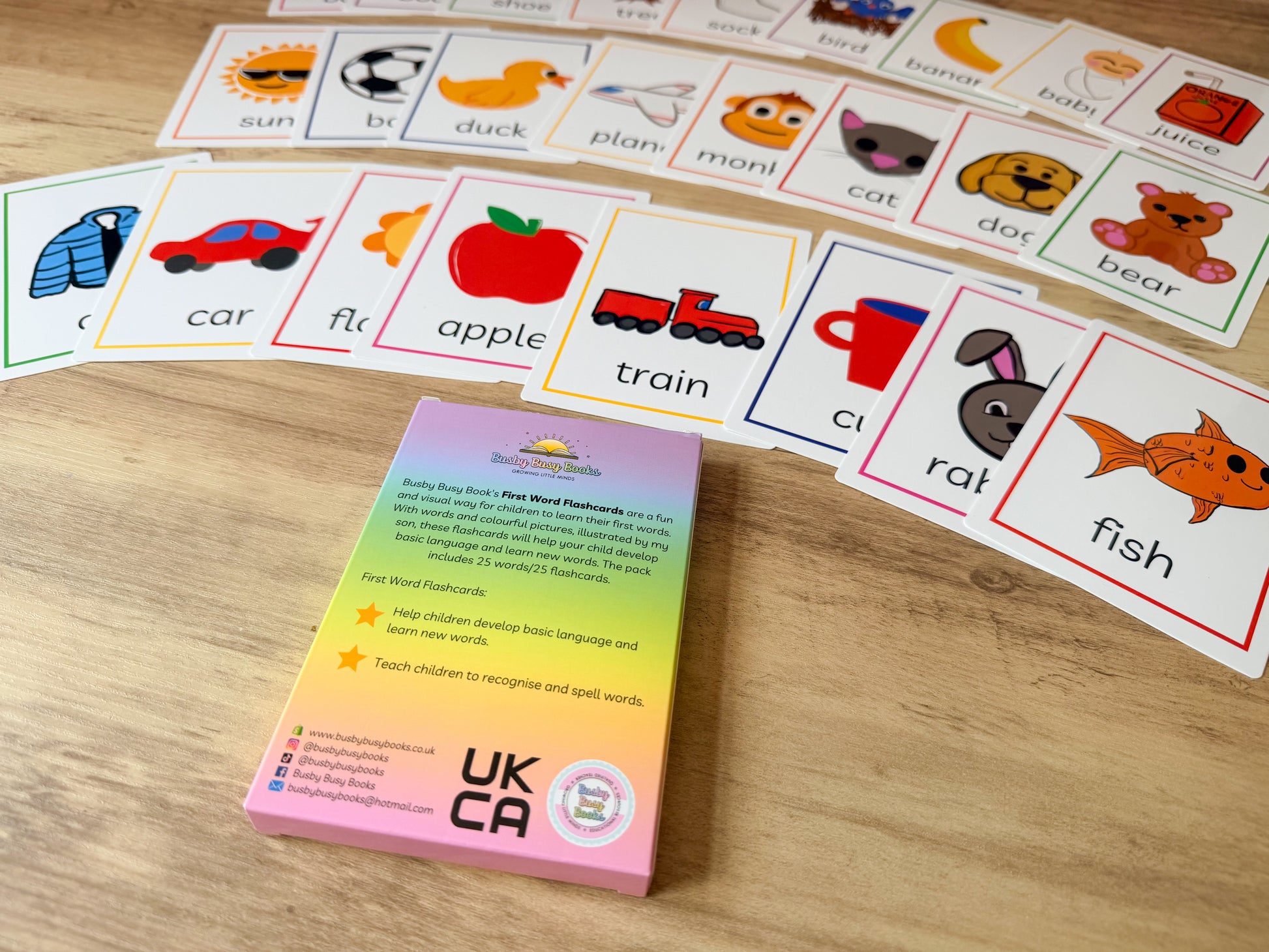 First words flashcards for toddlers learning to talk