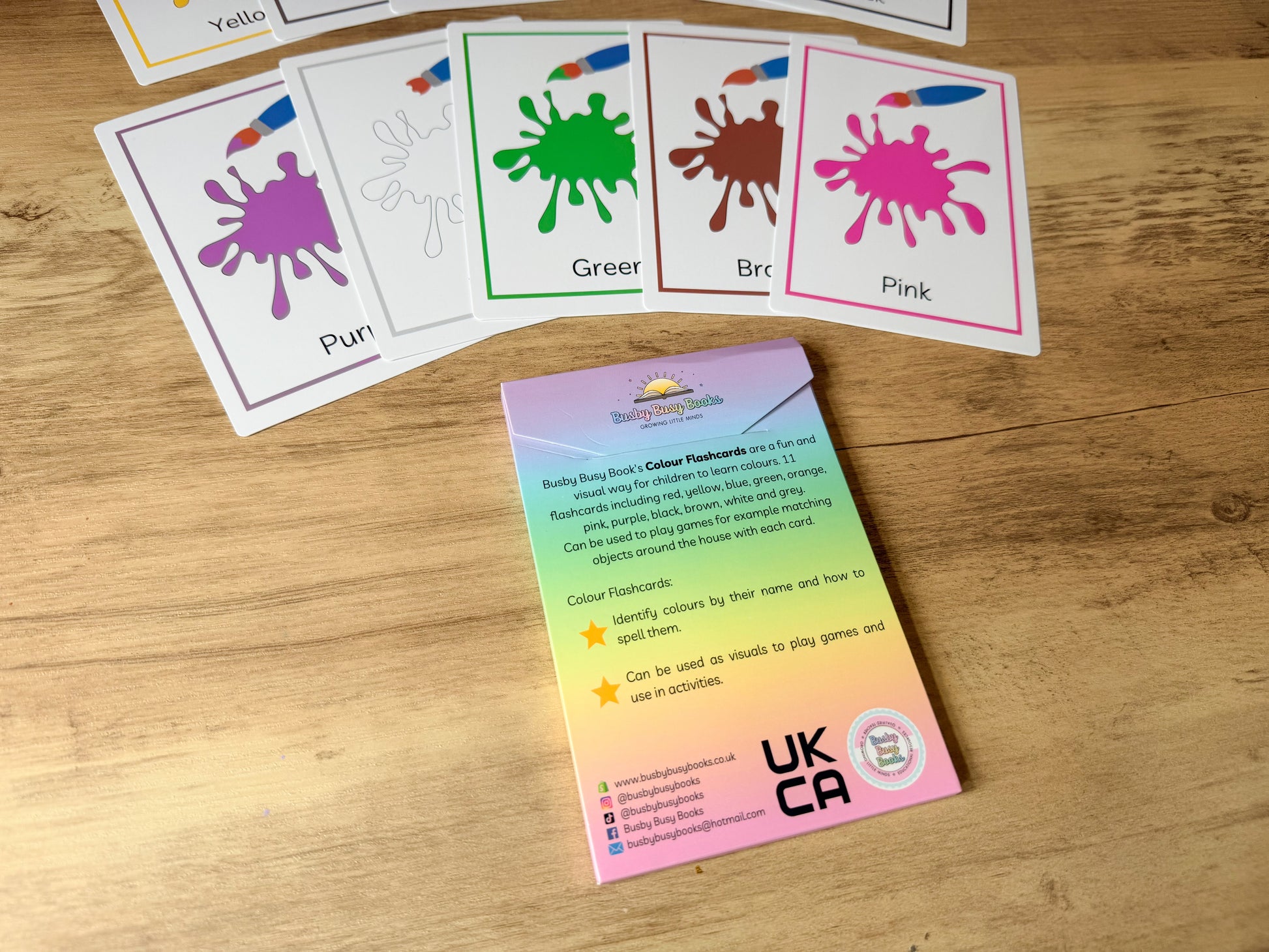 Colour flashcards for toddlers, laminated and reusable