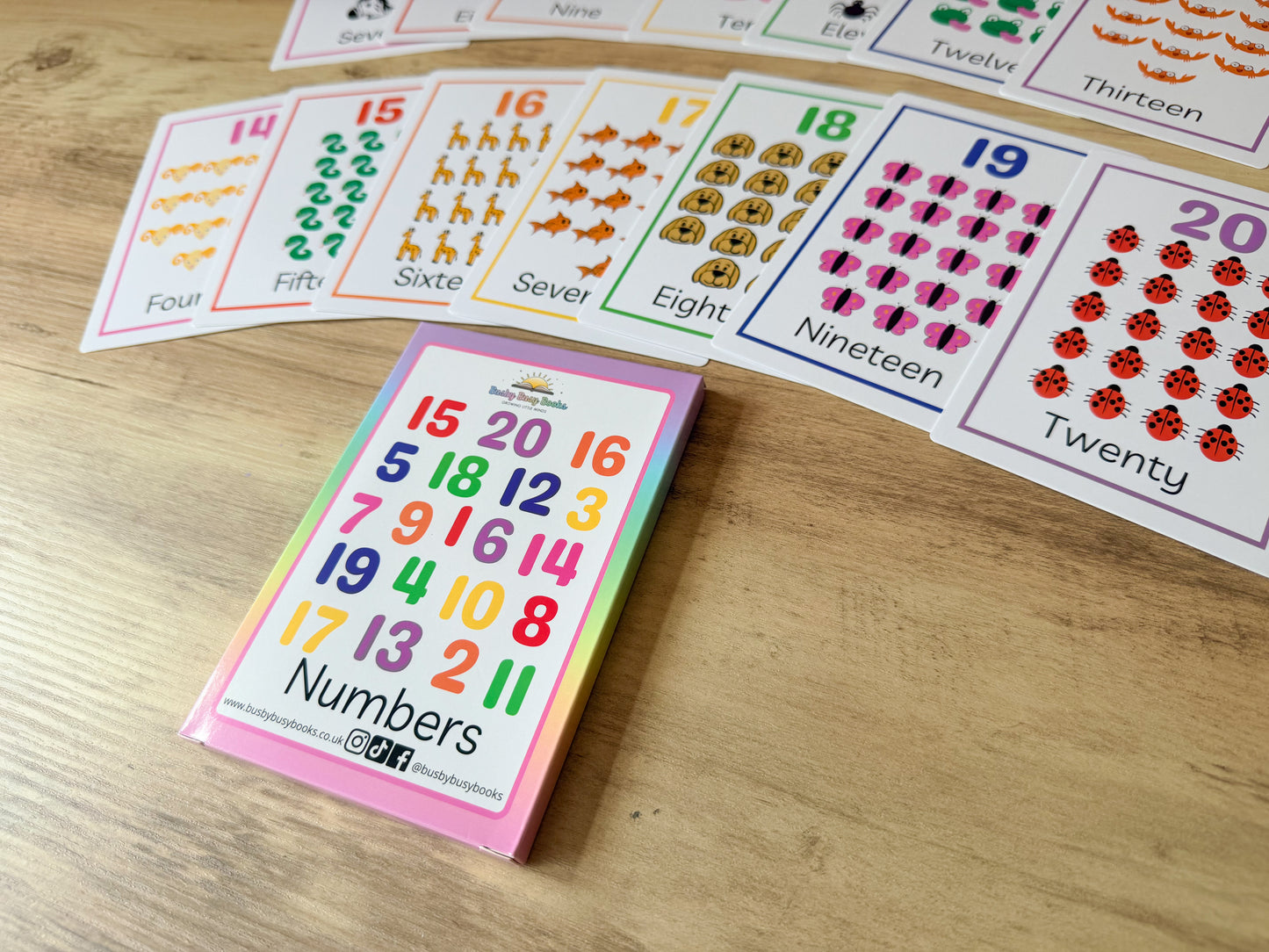 Number flashcards for early maths, laminated and reusable