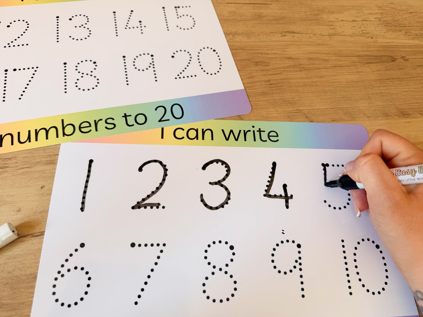 Number formation tracing mat for early maths