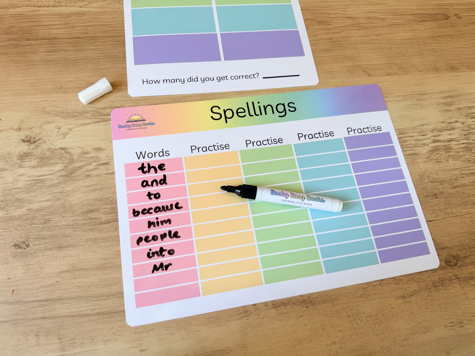 Spelling practice mat for children