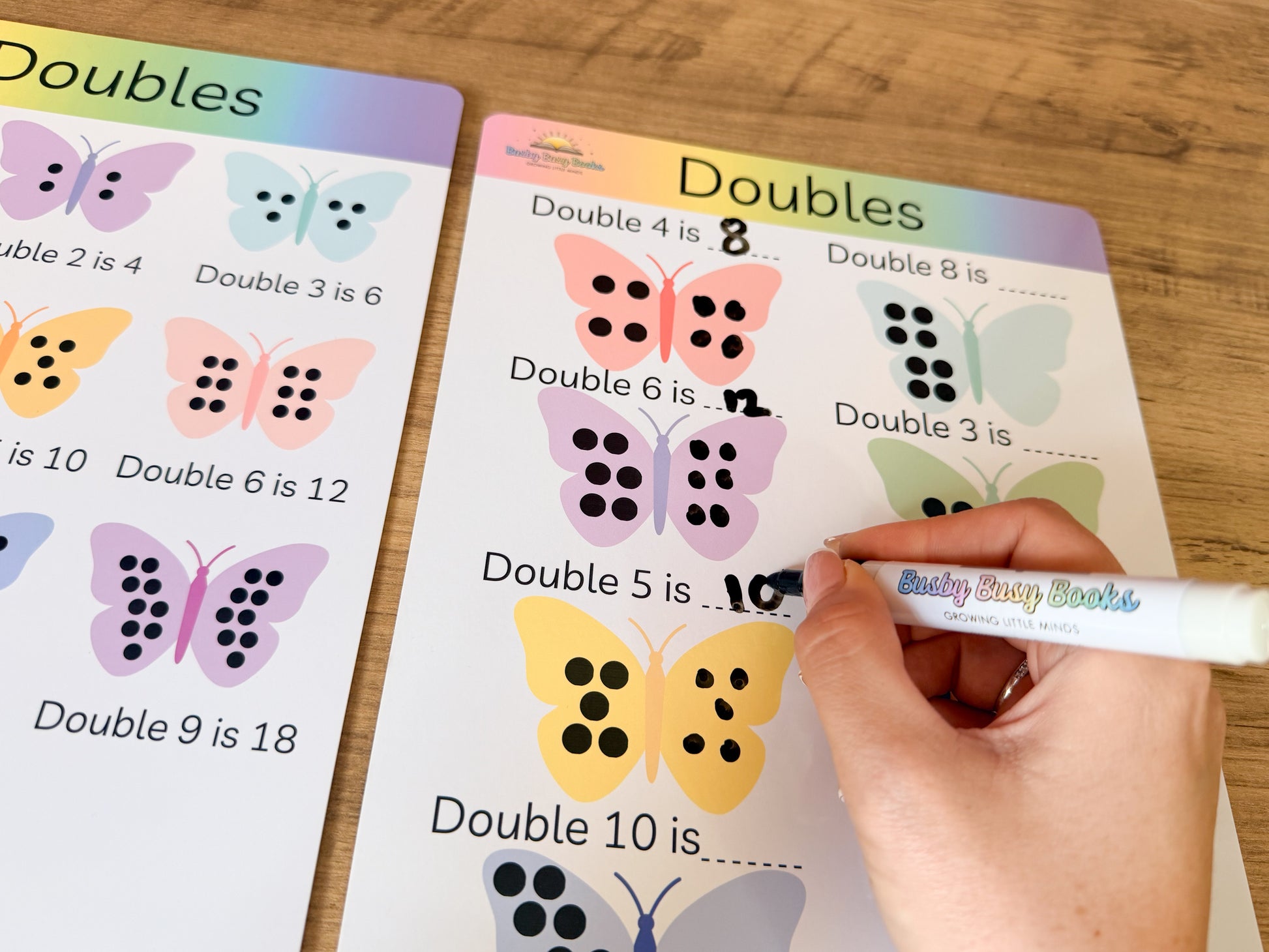 Doubles and halves mat for KS1 maths