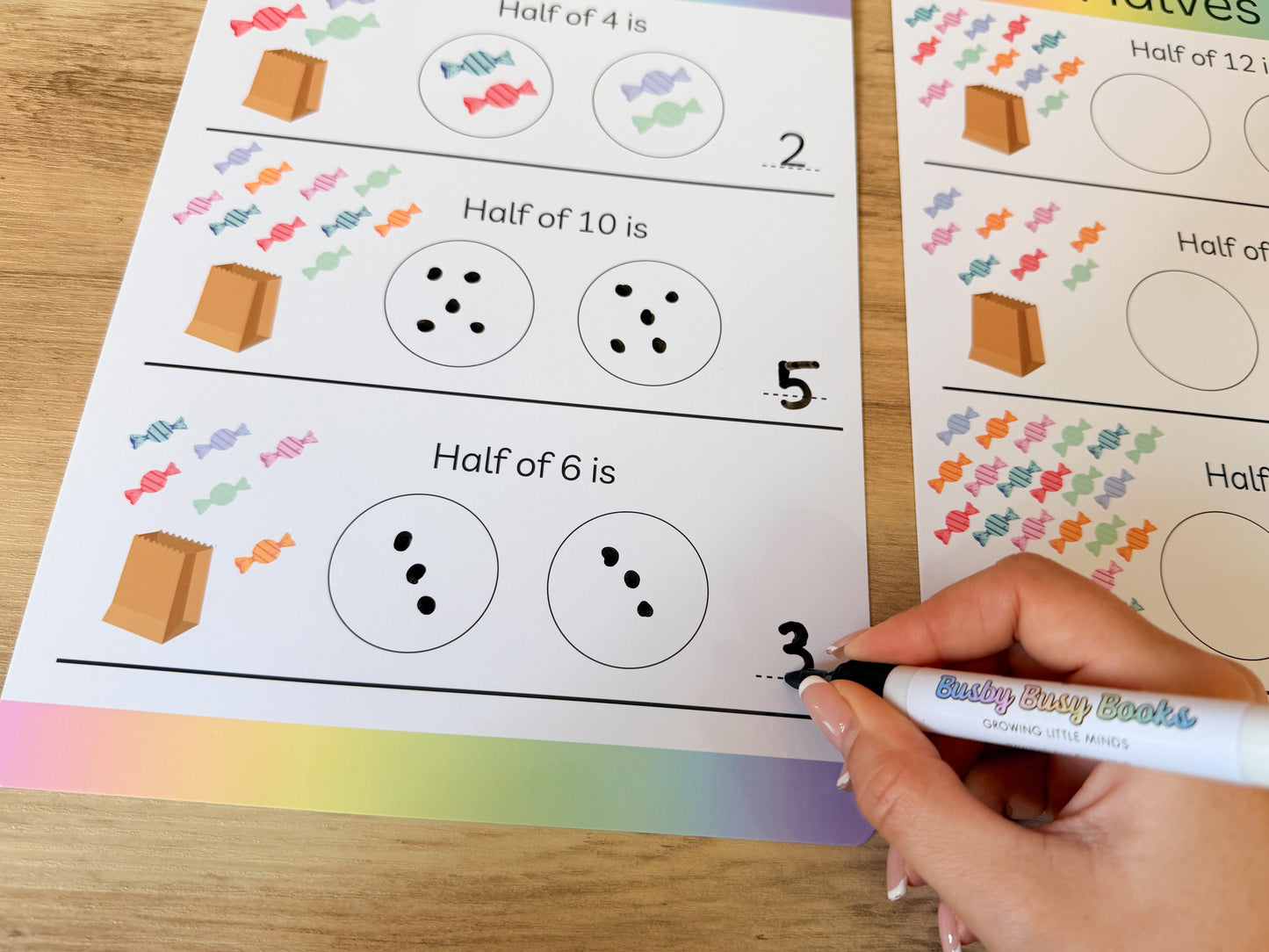 Doubles and halves mat for KS1 maths