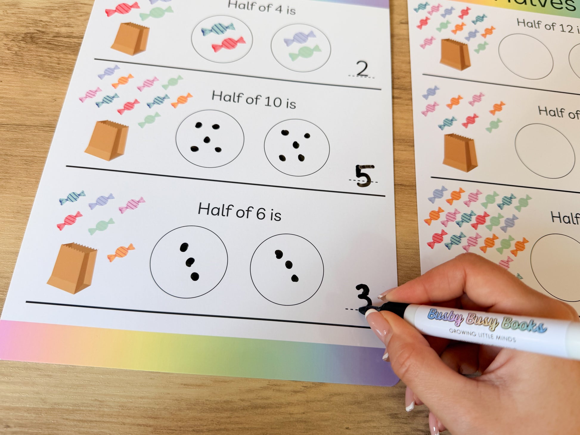 Doubles and halves mat for KS1 maths