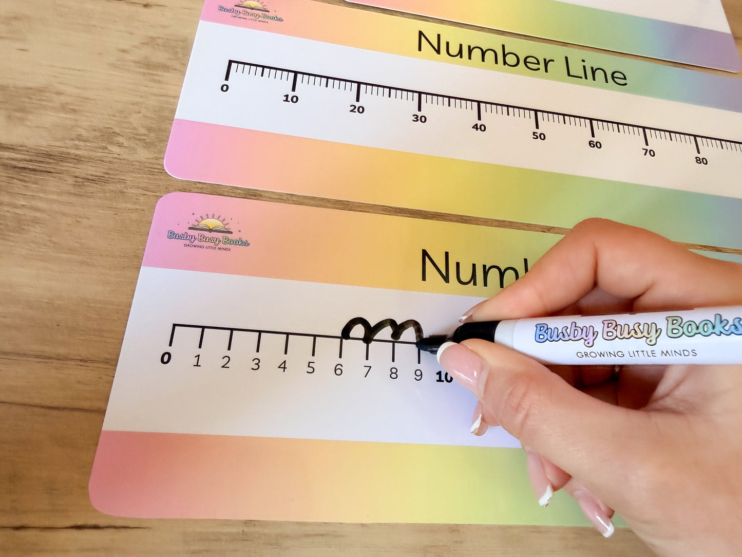 100 square and number line mat for KS1 maths
