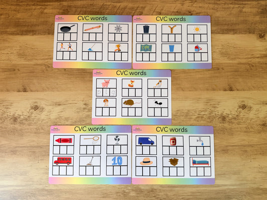 CVC words mat for phonics and early reading