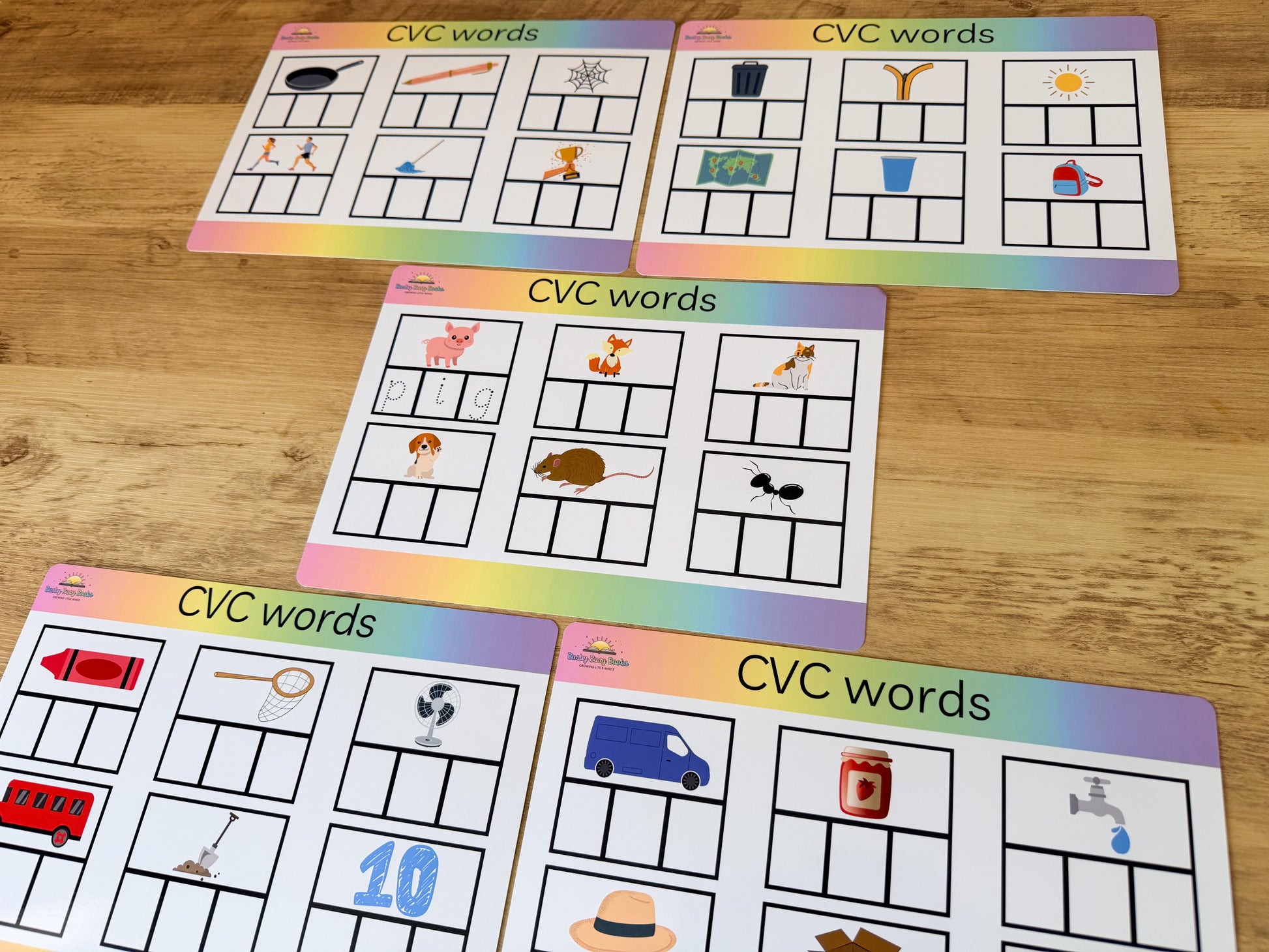 CVC words mat for phonics and early reading