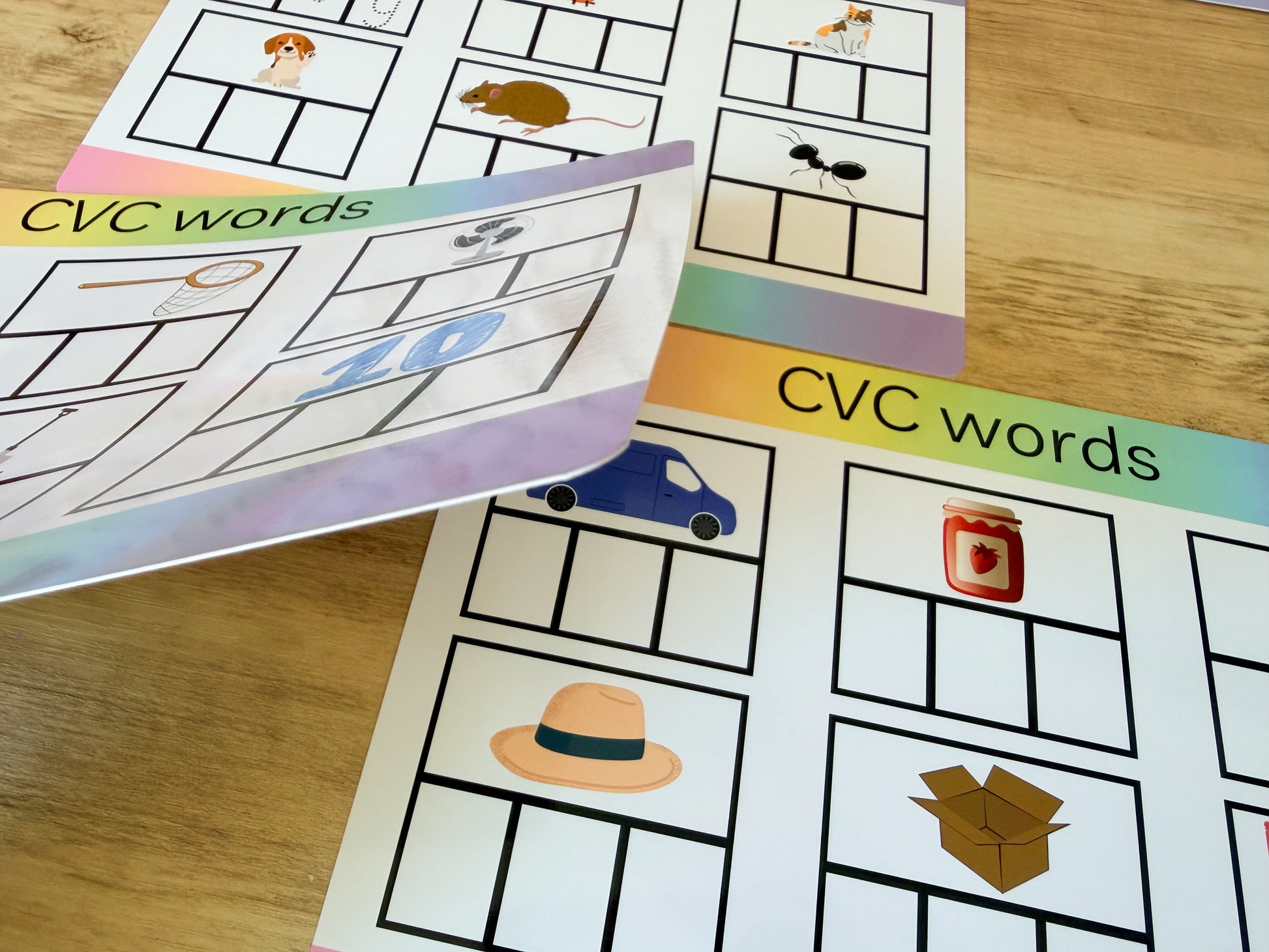 CVC words mat for phonics and early reading