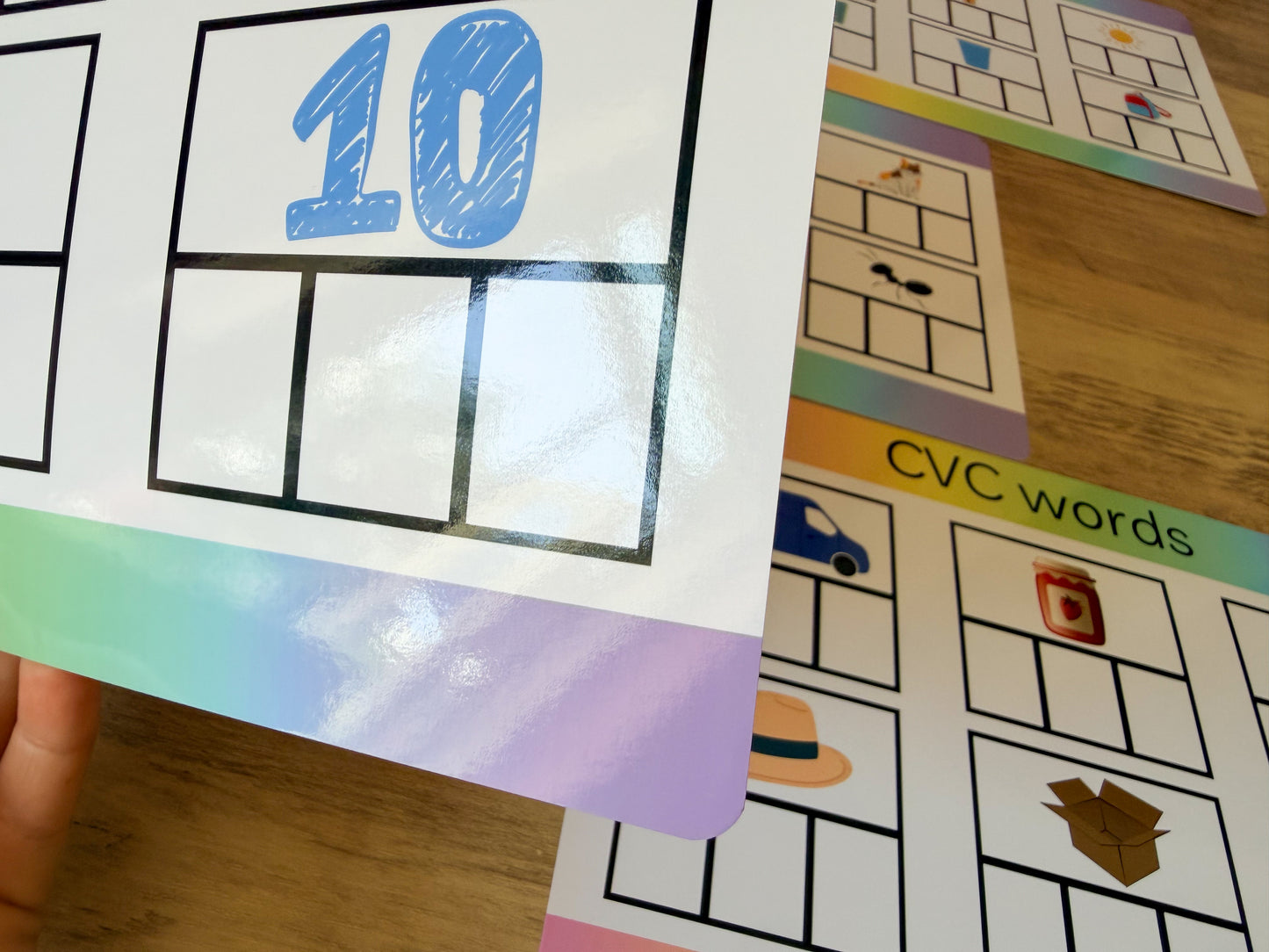 CVC words mat for phonics and early reading