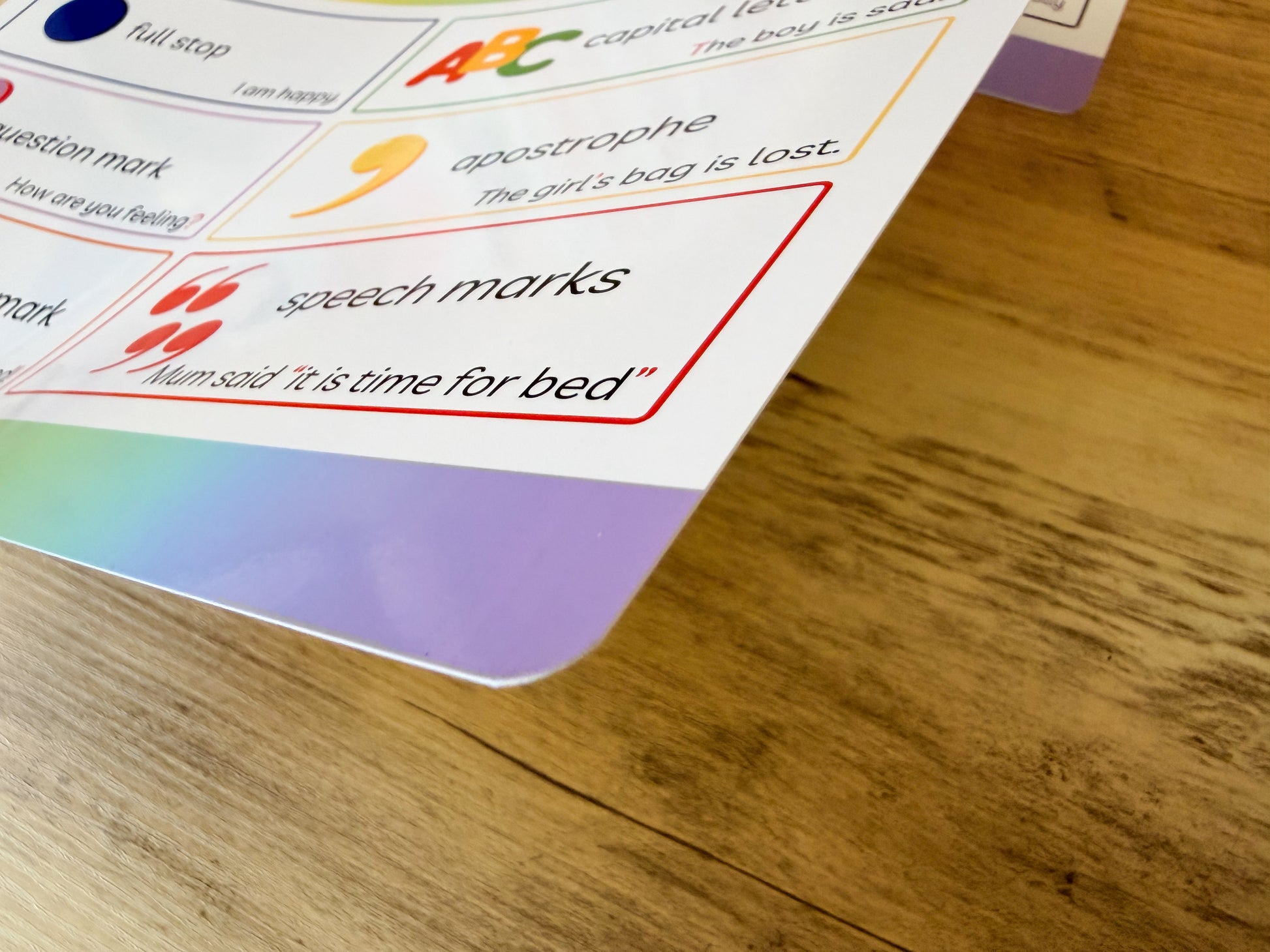 SPAG mat for KS1 grammar and punctuation