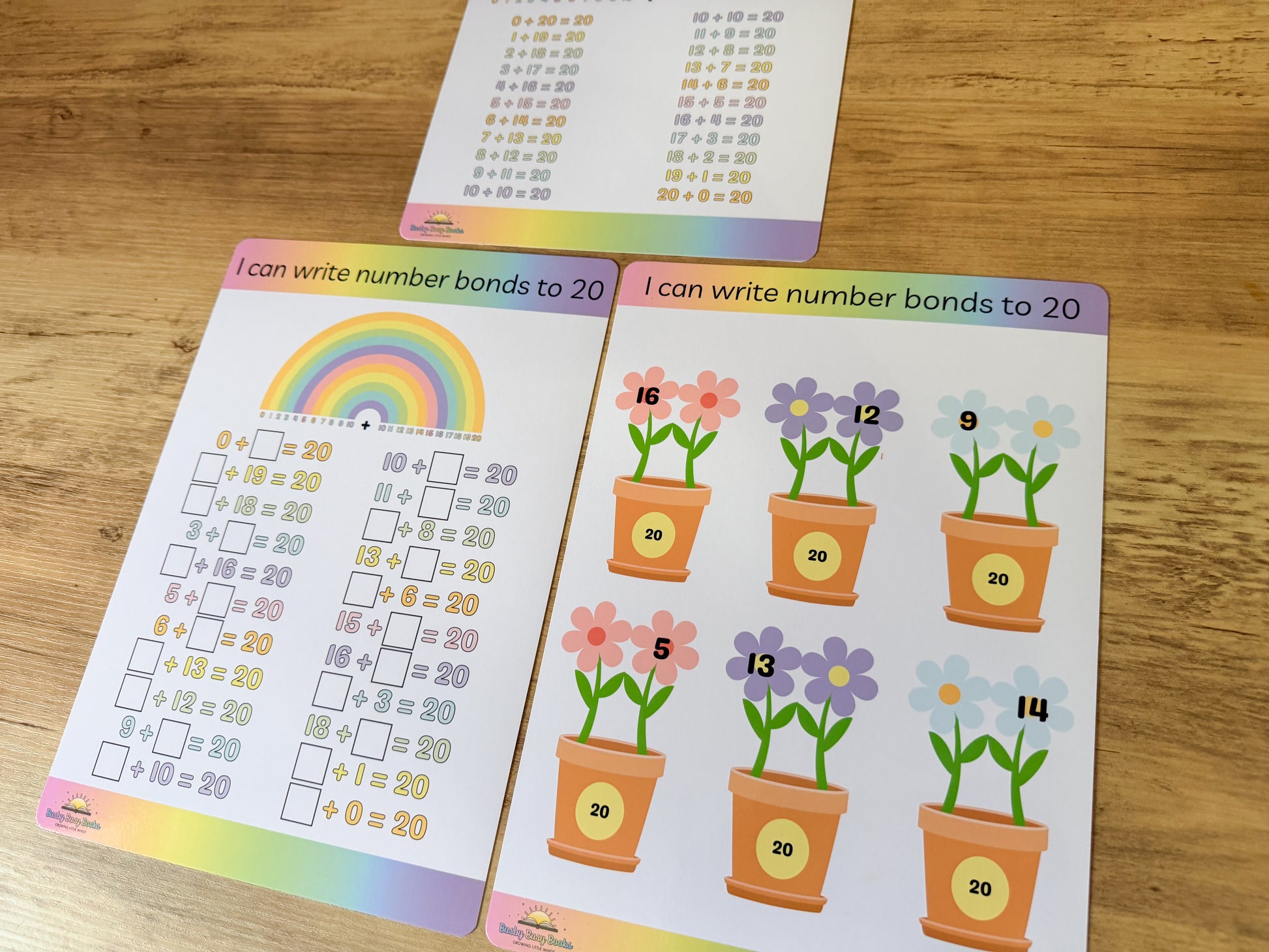 Number bonds to 20 mat for KS1 maths