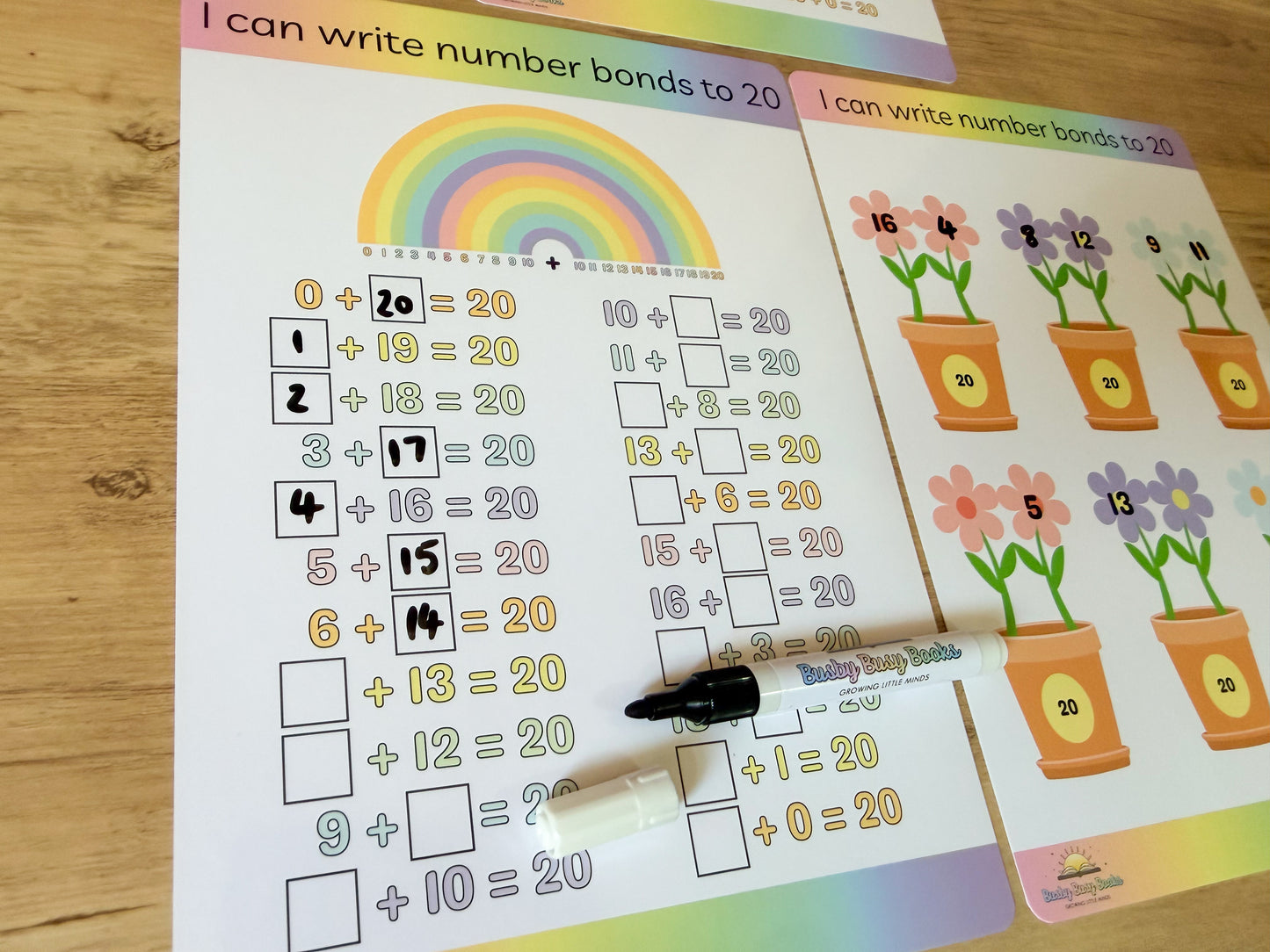 Number bonds to 20 mat for KS1 maths