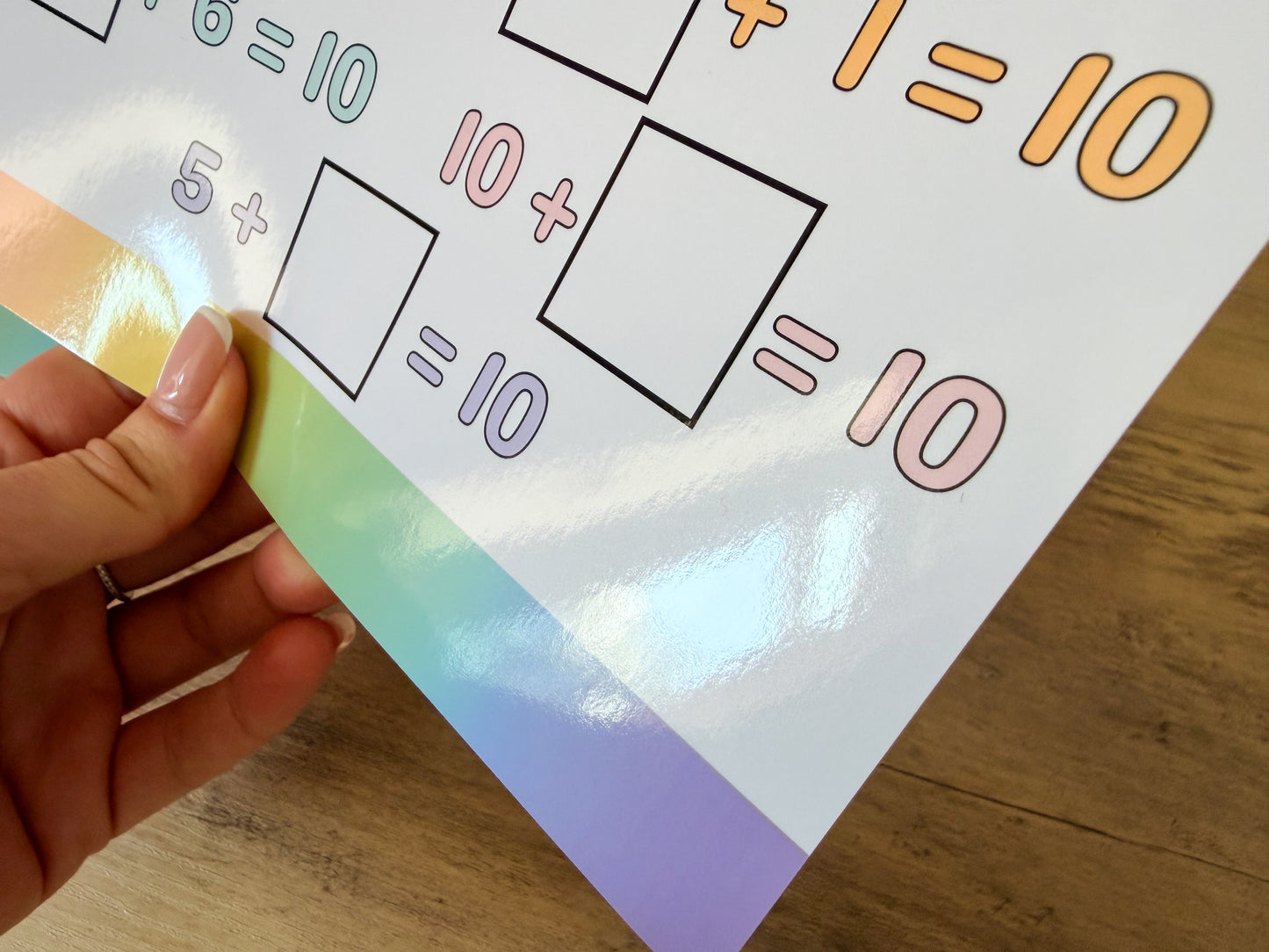 Number bonds to 10 learning mat for KS1 maths