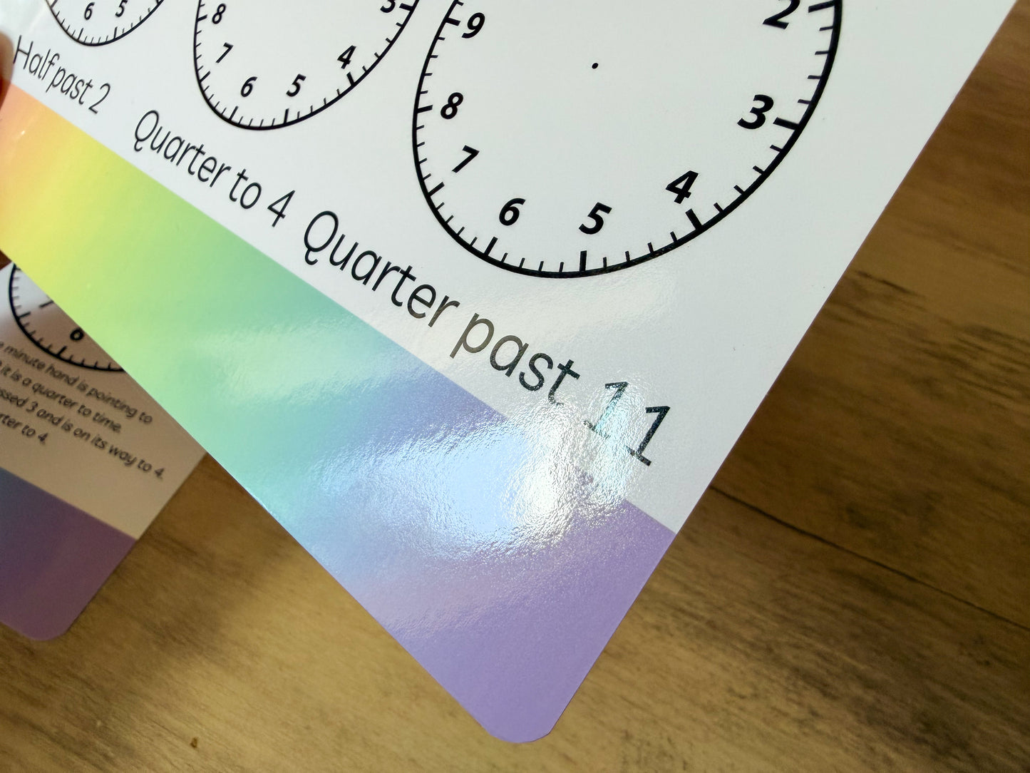 Time mat for KS1 maths, telling the time