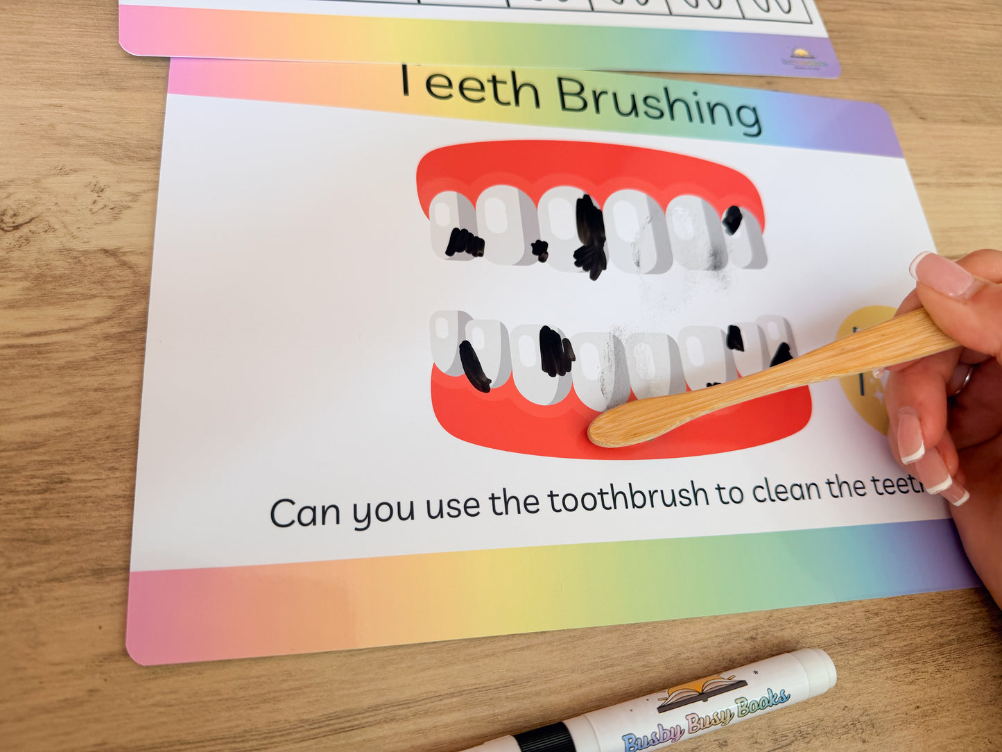 Teeth brushing reward chart and activity for children
