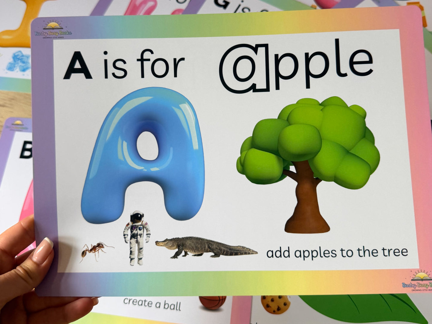 Alphabet playdough mat for letter formation
