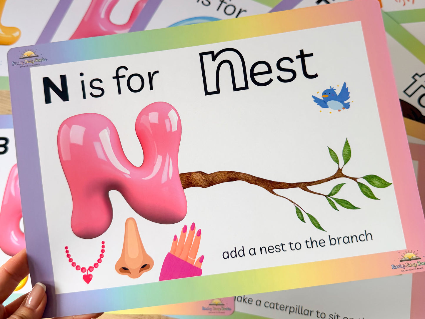 Alphabet playdough mat for letter formation